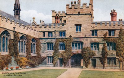 Gate Tower, First Court, Jesus College, Oxford by Alfred Robert Quinton